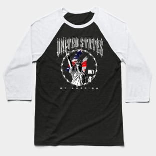 4th of July (Liberty statue) Baseball T-Shirt